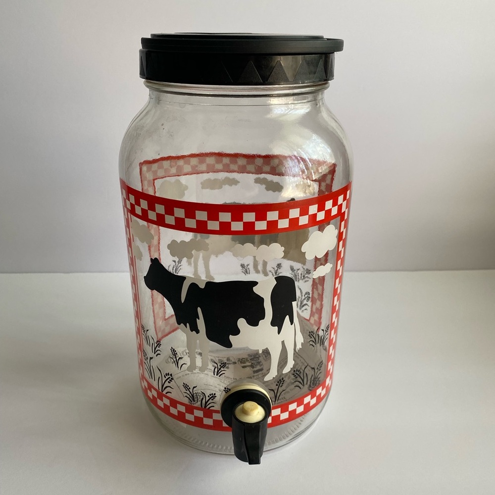 Golden Harvest Beverage Tapper Vintage Farmhouse Cow